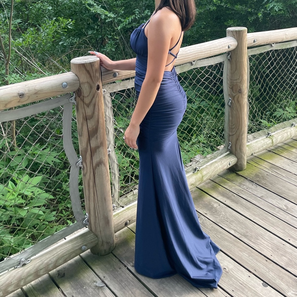 Dark blue prom or banquet dress! Only worn once.